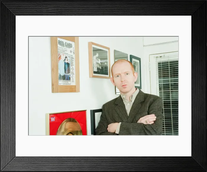 Framed Print : Alan McGee, co owner Creation Records label, and manager of Oasis music group Framed Print : Alan McGee, co owner Creation Records label, and manager of Oasis music group