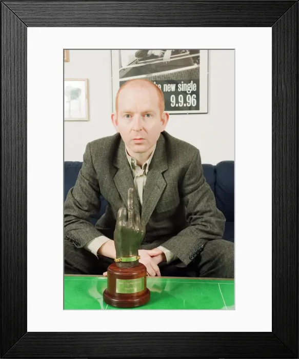 Framed Print : Alan McGee, co owner Creation Records label, and manager of Oasis music group Framed Print : Alan McGee, co owner Creation Records label, and manager of Oasis music group