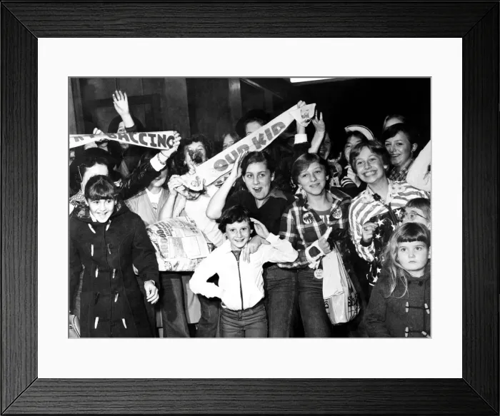 Framed Print : Young fans of pop sensation Our Kid at the Philharmonic Hall, Liverpool Framed Print : Young fans of pop sensation Our Kid at the Philharmonic Hall, Liverpool