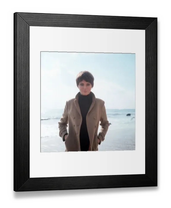 Framed Print : Jacqueline Bisset Actress at her beach home near Malibu California December Framed Print : Jacqueline Bisset Actress at her beach home near Malibu California December