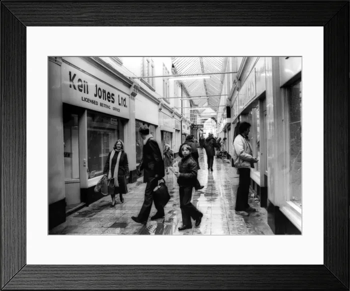 Framed Print : Cardiff - Arcades - Wyndham Arcade - 9th Jan 1981 - Western Mail and Echo Copyright Image Framed Print : Cardiff - Arcades - Wyndham Arcade - 9th Jan 1981 - Western Mail and Echo Copyright Image