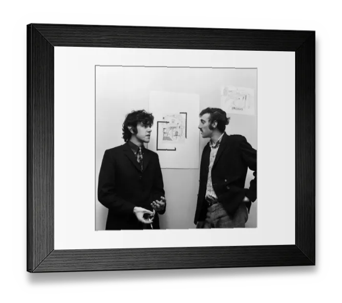 Framed Print : Donovan and his friend Gypsy Dave at Television House ahead of the screening of