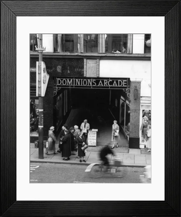 Framed Print : CARDIFF ARCADES: Dominion Arcade. COPYRIGHT: Western Mail and Echo Ltd Framed Print : CARDIFF ARCADES: Dominion Arcade. COPYRIGHT: Western Mail and Echo Ltd