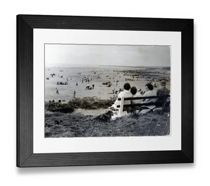 Framed Print : Porthcawl - People enjoying the good weather at the beach at Porthcawl - 30th July 1964 Framed Print : Porthcawl - People enjoying the good weather at the beach at Porthcawl - 30th July 1964