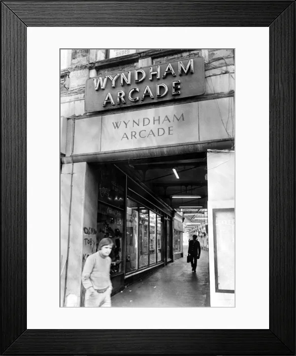 Framed Print : Cardiff - Arcades - Wyndham Arcade -13th April 1972 - Western Mail