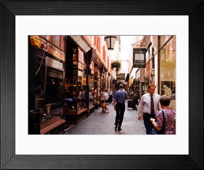 Framed Print : Cardiff - Arcades - Morgan Arcade -8th Aug 1994 - Western Mail and Echo Copyright Image