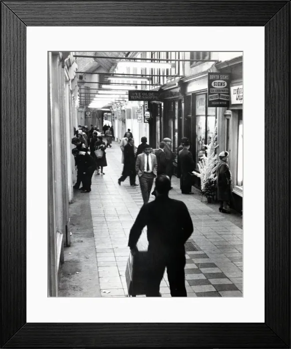 Framed Print : Cardiff - Arcades - Wyndham Arcade - 10th December 1962 - Western Mail and Echo Ltd