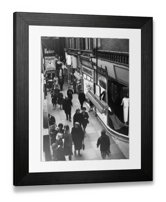 Framed Print : CARDIFF ARCADES: Queen Street Arcade. COPYRIGHT: Western Mail and Echo Ltd Framed Print : CARDIFF ARCADES: Queen Street Arcade. COPYRIGHT: Western Mail and Echo Ltd