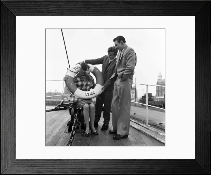 Framed Print : Ray Winney, 16, and Tony Scrivens, 16, with Gloria Knights, 17 Framed Print : Ray Winney, 16, and Tony Scrivens, 16, with Gloria Knights, 17