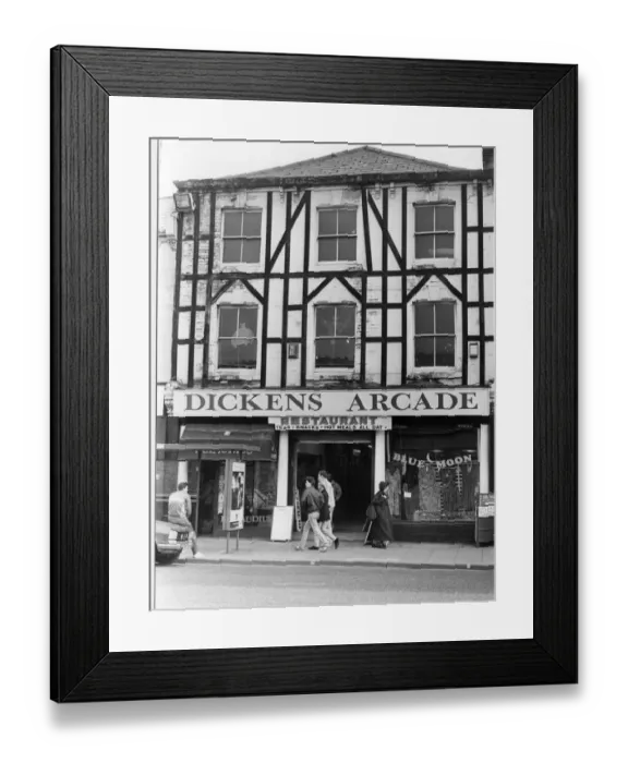 Framed Print : CARDIFF ARCADES: Dickens Arcade, CASTLE STREET, WHERE THE ROCKOLA CLOTHES SHOP IS ON