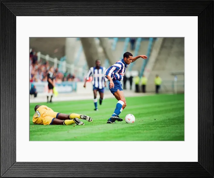 Framed Print : Huddersfield Town 0-1 Wycombe Wanderers, Division Two league match at the Alfred McAlpine Framed Print : Huddersfield Town 0-1 Wycombe Wanderers, Division Two league match at the Alfred McAlpine