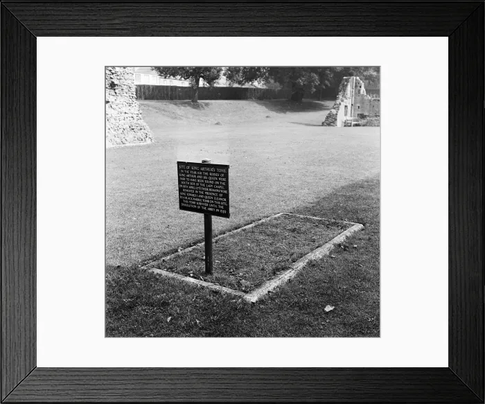 Framed Print : Ruins of Glastonbury Abbey in Somerset. The site of King Arthurs tomb Framed Print : Ruins of Glastonbury Abbey in Somerset. The site of King Arthurs tomb