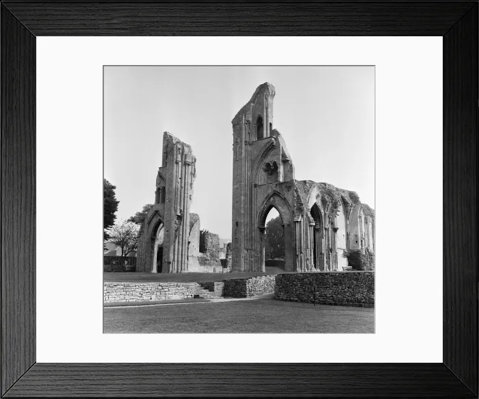 Framed Print : Ruins of Glastonbury Abbey in Somerset. 22nd September 1966 Framed Print : Ruins of Glastonbury Abbey in Somerset. 22nd September 1966