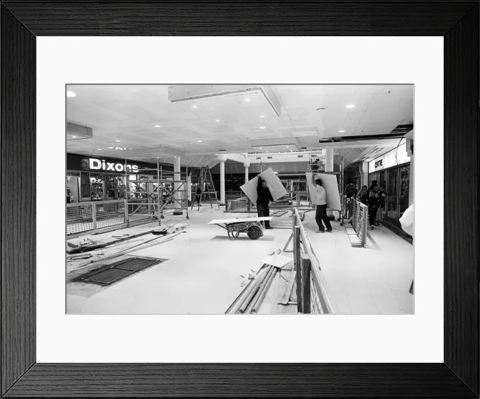 Framed Print : Liscard shops, the new look shopping centre nearly complete