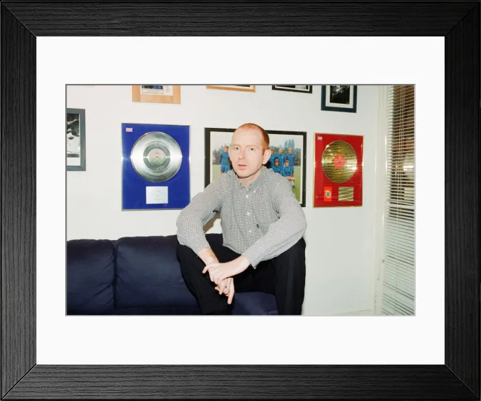 Framed Print : Alan McGee, co owner Creation Records label, and manager of Oasis music group Framed Print : Alan McGee, co owner Creation Records label, and manager of Oasis music group