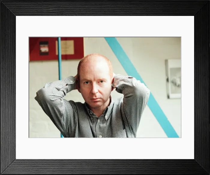 Framed Print : Alan McGee, co owner Creation Records label, and manager of Oasis music group Framed Print : Alan McGee, co owner Creation Records label, and manager of Oasis music group