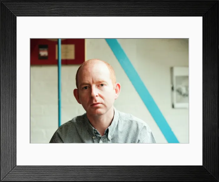 Framed Print : Alan McGee, co owner Creation Records label, and manager of Oasis music group Framed Print : Alan McGee, co owner Creation Records label, and manager of Oasis music group