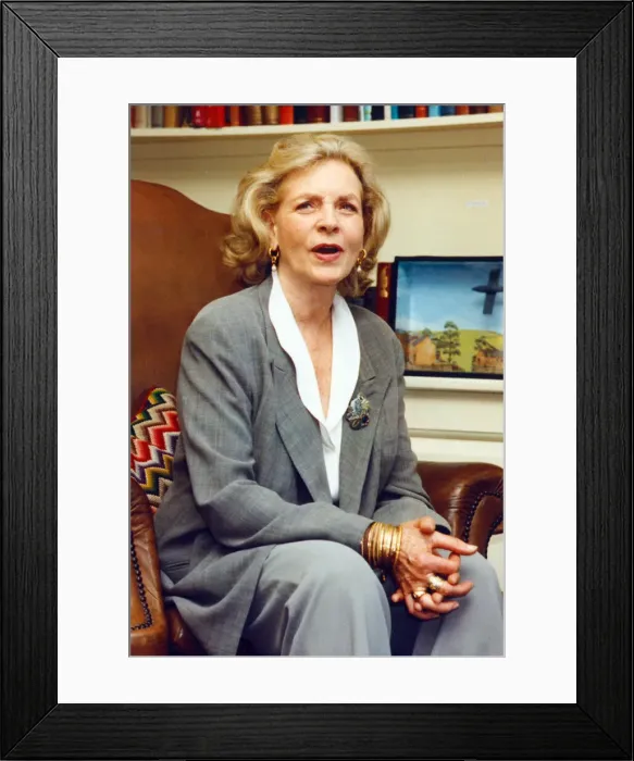 Framed Print : Lauren Bacall, Hollywood Legend aged 66, paying her first visit to Wales, 24th May 1991