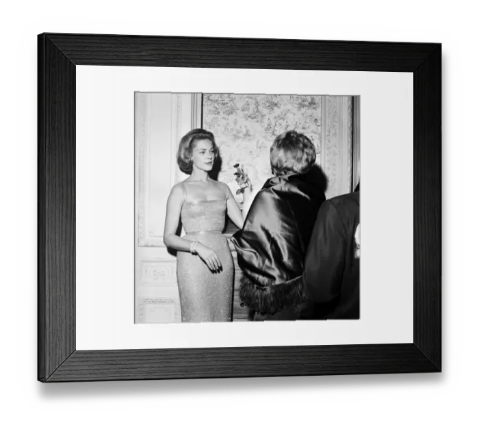 Framed Print : Guests attending a party held by Laurence Olivier and Lauren Bacall. 10th November 1958