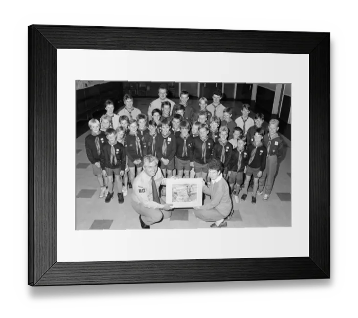 Framed Print : Picture of happiness... Mr David Wikins, Scout leader of the 14th Huddersfield (Marsden Framed Print : Picture of happiness... Mr David Wikins, Scout leader of the 14th Huddersfield (Marsden