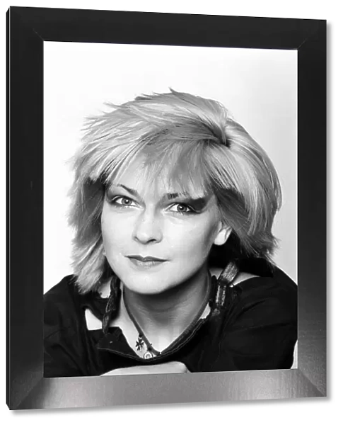 Punk actress and singer Toyah Willcox with make up on, as part of a before