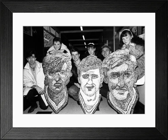 Framed Print : Pupils at Keldholme School have scored with three unusual paintings of Boro stars Framed Print : Pupils at Keldholme School have scored with three unusual paintings of Boro stars