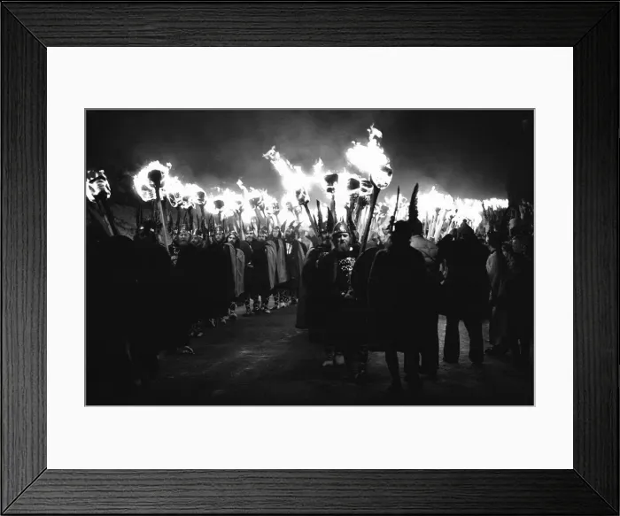 Framed Print : Lerwick Up Helly Aa festival is a tradition that originated in the 1880s