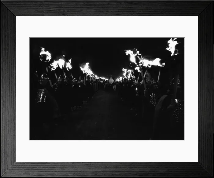 Framed Print : Lerwick Up Helly Aa festival is a tradition that originated in the 1880s