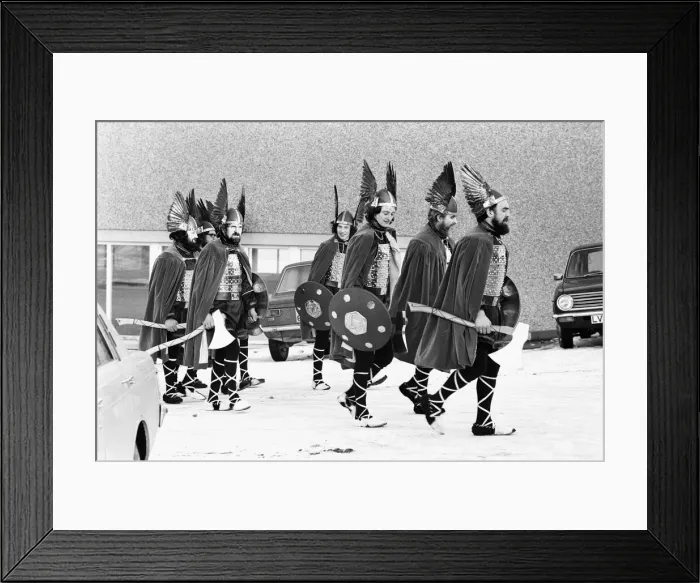 Framed Print : Lerwick Up Helly Aa festival is a tradition that originated in the 1880s