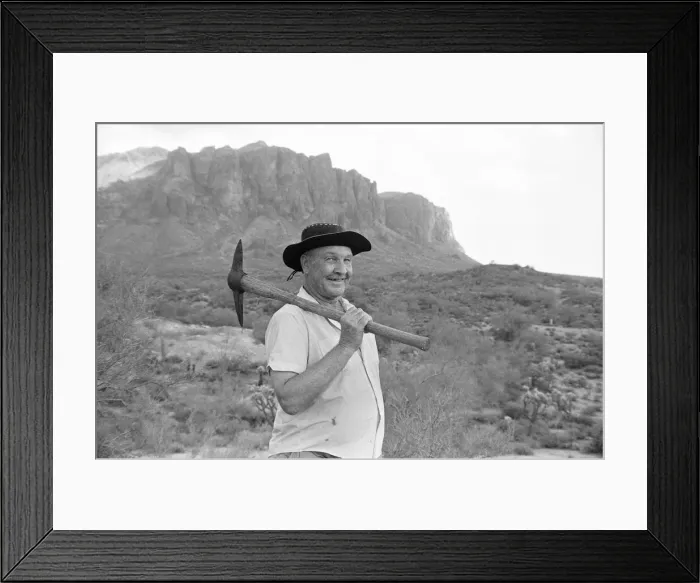 Framed Print : Doc Rosecrans a gold prospector on Superstition mountain, Apache Junction, Arizona Framed Print : Doc Rosecrans a gold prospector on Superstition mountain, Apache Junction, Arizona