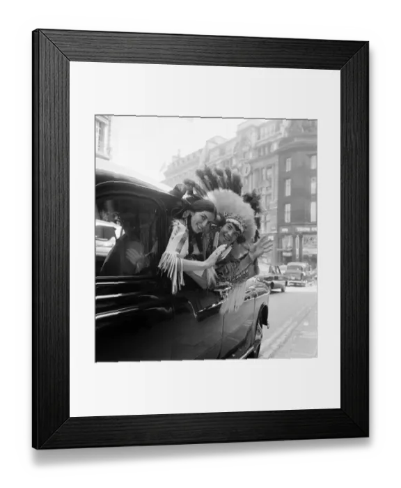 Framed Print : Couple of actors dressed as an Indian Chief and his Squaw Framed Print : Couple of actors dressed as an Indian Chief and his Squaw