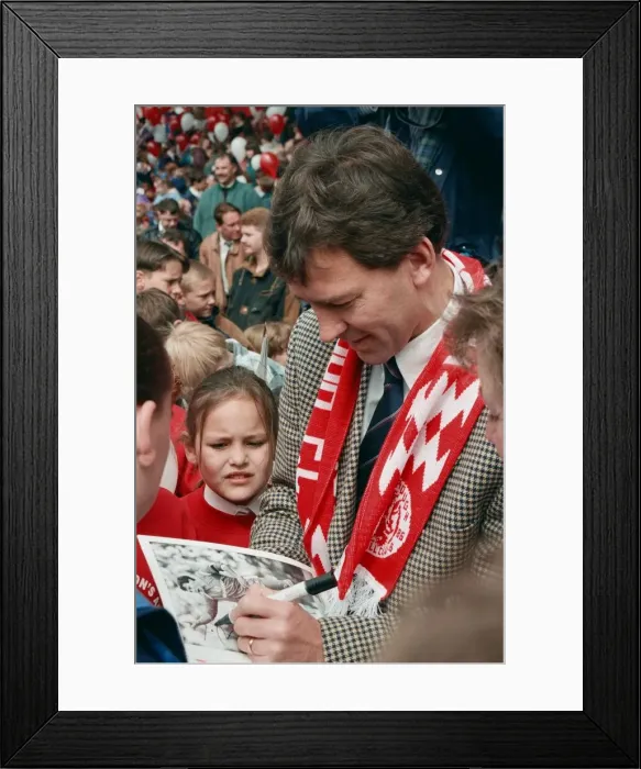 Framed Print : Bryan Robson being unveiled as the new Manager for Middlesbrough F. C Framed Print : Bryan Robson being unveiled as the new Manager for Middlesbrough F. C