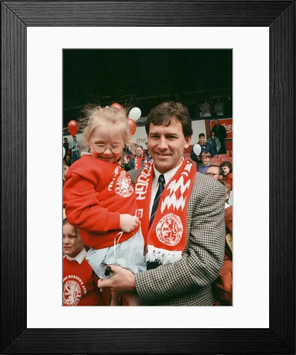 Framed Print : Bryan Robson being unveiled as the new Manager for Middlesbrough F. C Framed Print : Bryan Robson being unveiled as the new Manager for Middlesbrough F. C