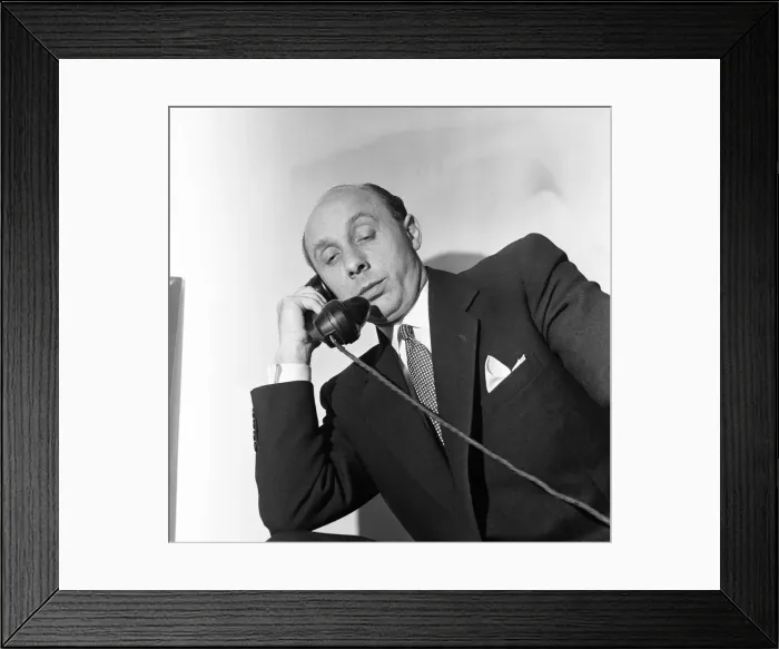 Framed Print : Donald Zec Daily Mirror entertainment editor and feature writer 8th August 1955 Framed Print : Donald Zec Daily Mirror entertainment editor and feature writer 8th August 1955
