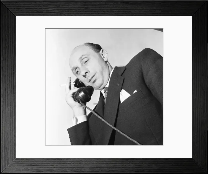 Framed Print : Donald Zec Daily Mirror entertainment editor and feature writer 8th August 1955