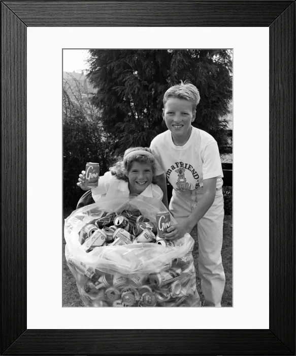 Framed Print : Canned cash E EEnterprising youngsters Richard and Nicola McBride are halfway towards Framed Print : Canned cash E EEnterprising youngsters Richard and Nicola McBride are halfway towards