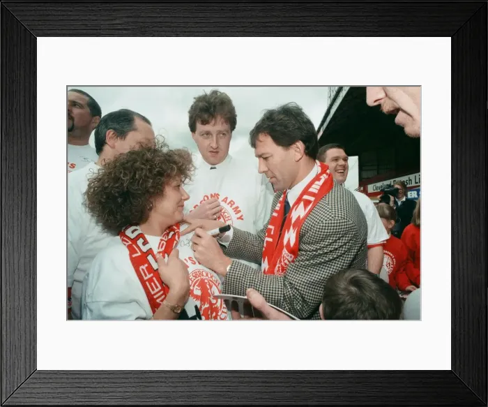 Framed Print : Bryan Robson being unveiled as the new Manager for Middlesbrough F. C Framed Print : Bryan Robson being unveiled as the new Manager for Middlesbrough F. C