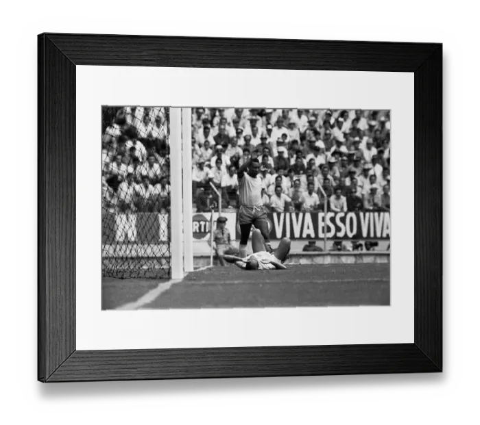 Framed Print : Brazil vs Czechoslovakia 1970 World Cup Group C. Brazil won 4-1 On the eve of