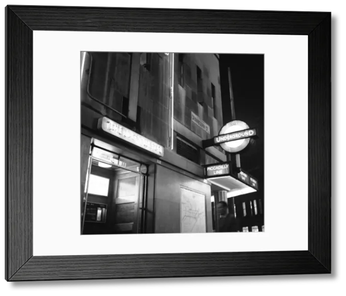 Framed Print : The Brewmaster pub and Leicester Square tube station on the corner of Cranbourn Street