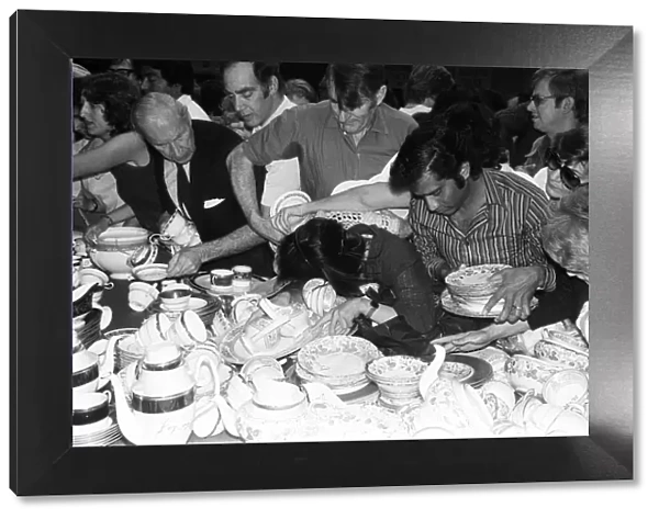 Shoppers in the china department at Harrods during the sale. 15th July 1979