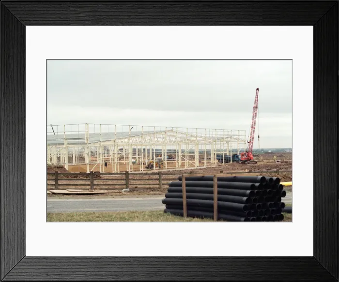 Framed Print : The new factory for Samsung under construction at Wynyard Business Park. 14th March 1995 Framed Print : The new factory for Samsung under construction at Wynyard Business Park. 14th March 1995