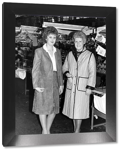 Dannimac employees Miss Karen Hill, left, and Miss Susan Hall model some of the clothes