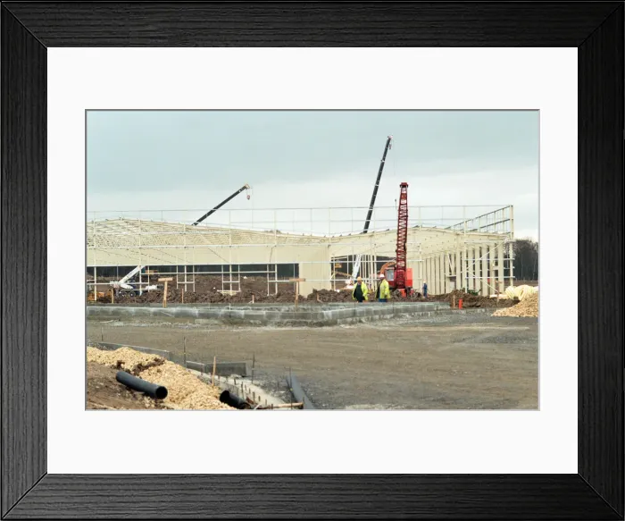 Framed Print : The new factory for Samsung under construction at Wynyard Business Park. 14th March 1995 Framed Print : The new factory for Samsung under construction at Wynyard Business Park. 14th March 1995