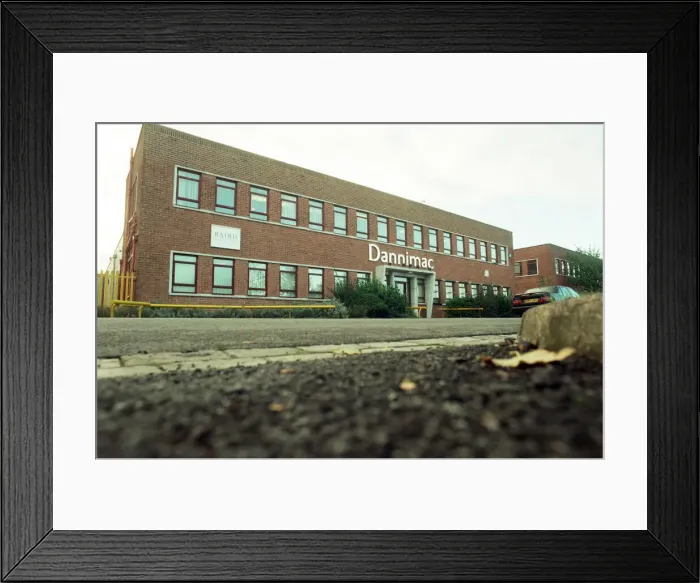 Framed Print : The Dannimac factory on Southbank Road, Middlesbrough. 29th October 1996 Framed Print : The Dannimac factory on Southbank Road, Middlesbrough. 29th October 1996