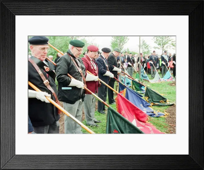 Framed Print : Thornaby Aerodrome Memorial, Unveiling and service of dedication, Thornaby, 8th May 1997 Framed Print : Thornaby Aerodrome Memorial, Unveiling and service of dedication, Thornaby, 8th May 1997
