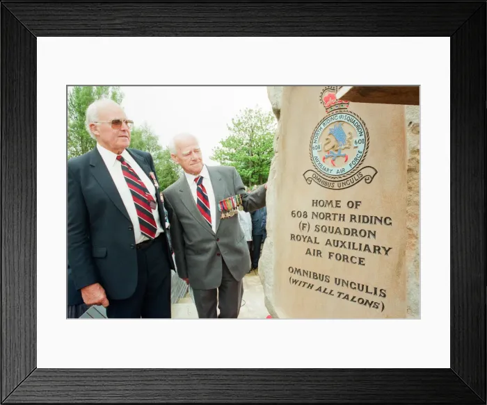 Framed Print : Thornaby Aerodrome Memorial, Unveiling and service of dedication, Thornaby, 8th May 1997 Framed Print : Thornaby Aerodrome Memorial, Unveiling and service of dedication, Thornaby, 8th May 1997