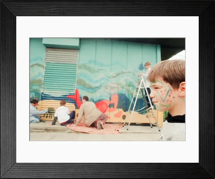 Framed Print : Thornaby Community Centre, youngsters hard at work painting Framed Print : Thornaby Community Centre, youngsters hard at work painting