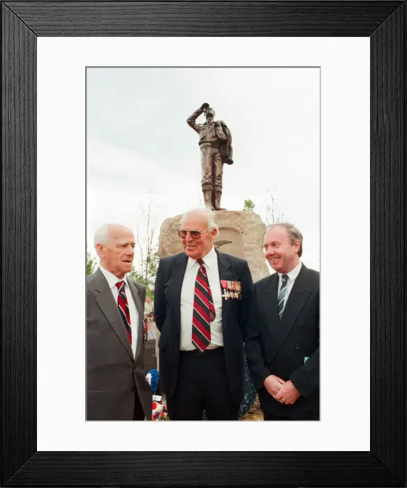 Framed Print : Thornaby Aerodrome Memorial, Unveiling and service of dedication, Thornaby, 8th May 1997 Framed Print : Thornaby Aerodrome Memorial, Unveiling and service of dedication, Thornaby, 8th May 1997