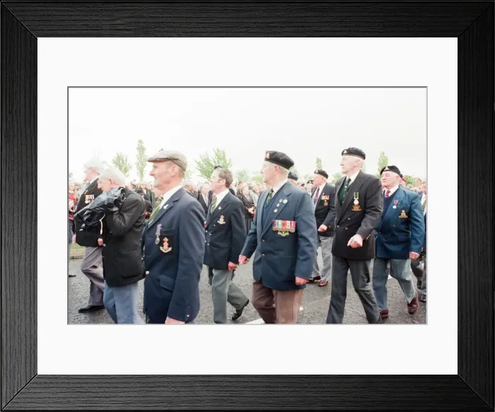 Framed Print : Thornaby Aerodrome Memorial, Unveiling and service of dedication, Thornaby, 8th May 1997 Framed Print : Thornaby Aerodrome Memorial, Unveiling and service of dedication, Thornaby, 8th May 1997