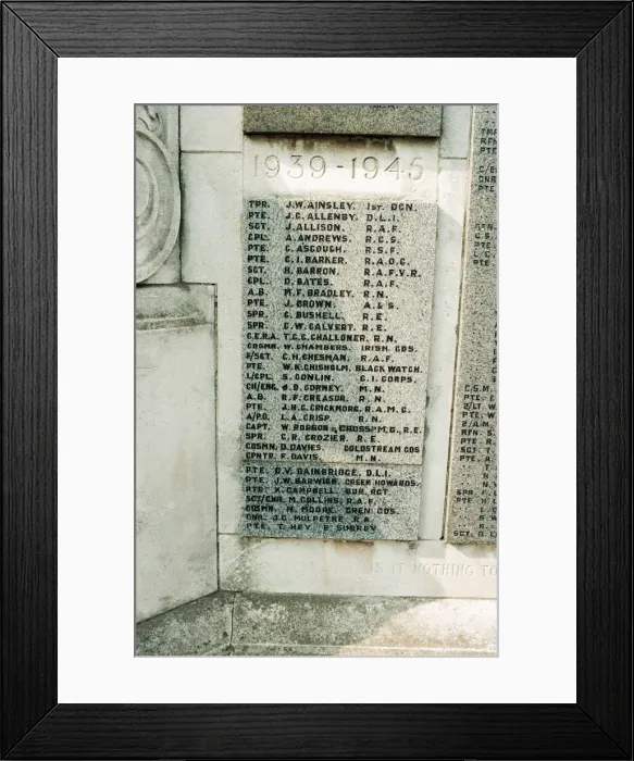 Framed Print : Thornaby Cenotaph, Acklam Road, Thornaby, Stockton on Tees, 12th April 1995 Framed Print : Thornaby Cenotaph, Acklam Road, Thornaby, Stockton on Tees, 12th April 1995